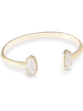 Gold Cuff Bracelet for Women Adjustable Fashion Jewelry Stone Accent Gift